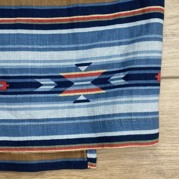 NWT Jones New York Linen Wrap Mini Skirt‎ Western Aztec Stripe Southwestern - Picture 10 of 14